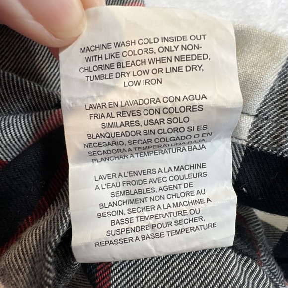 ATG Wrangler Plaid Flannel Shirt Outdoor Mens XXL All Terrain Gear Black Red 2XL - Picture 10 of 12